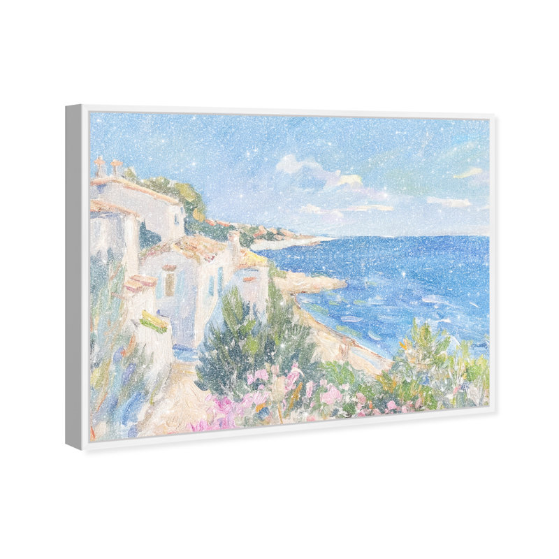 Henri Matisse Interpreted Town III Canvas Nautical & Beach Print by Oliver Gal, Black Frame, 20 x 16, 17"H x 21"W