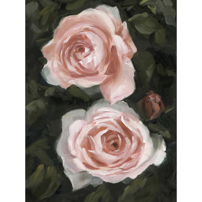 Peachy Roses I 1 Piece Wrapped Canvas Wall Art