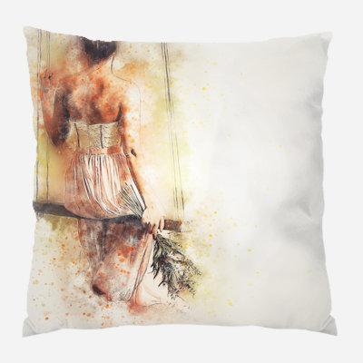 Girl Throw Pillow