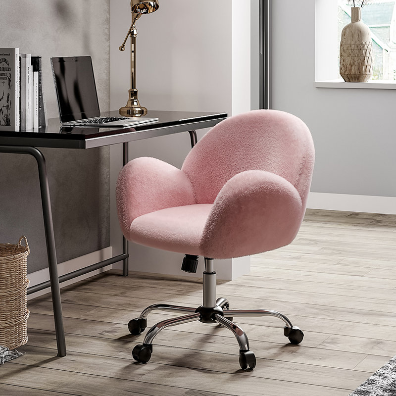 Adhvik Office Chair, Pink
