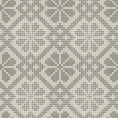 Papier peint mosaïque Villa - noyer