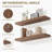 48-Inch Floating Shelf For Wall With 9.3-Inch Depth, Large Display And Storage Shelf For Bathroom, Bedroom, Living Room, Kitchen, And Office, Made From Engineered Wood