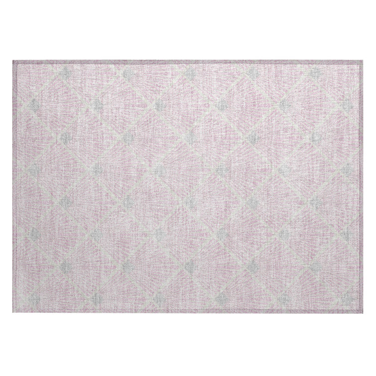 Washable Geometric Indoor / Outdoor Rug
