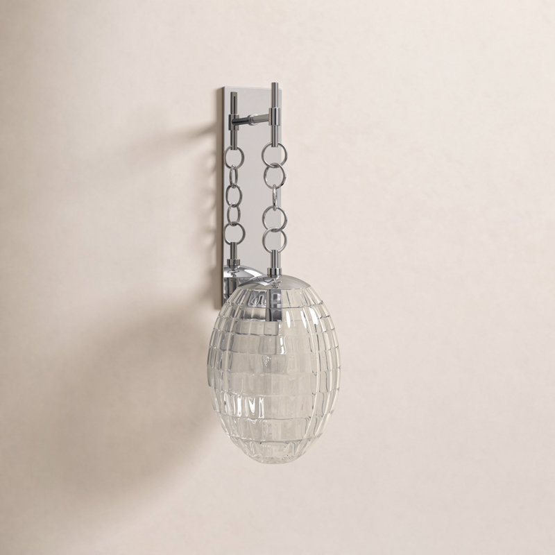 Akio Armed Sconce, Polished Nickel
