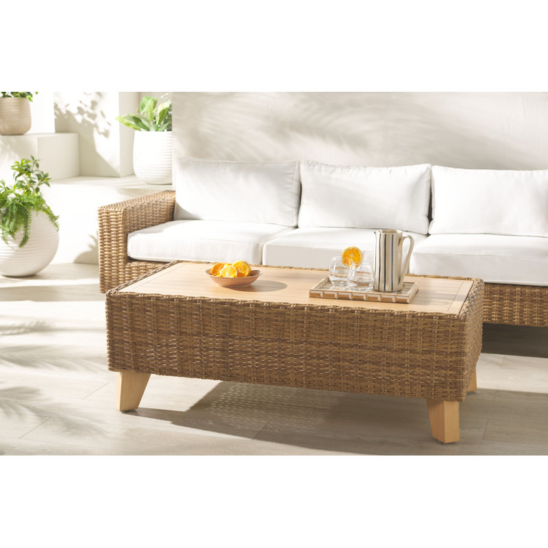 Table basse d'extérieur Swifton, Naturel