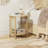 Round Side Table Small End Table With 2 Storage Space