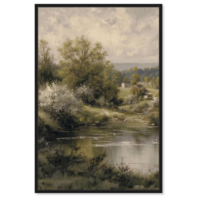 Décoration murale de cuisine Still Waters par Art Remedy, cadre noir, 24 x 36