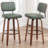 Upholstered Swivel Bar Stool with Wood Frame-113262445-113262447