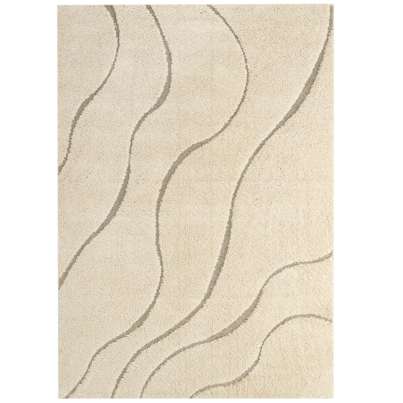 Modway Abound Abstract Swirl Shag Area Rug, Rectangle 5' x 8'