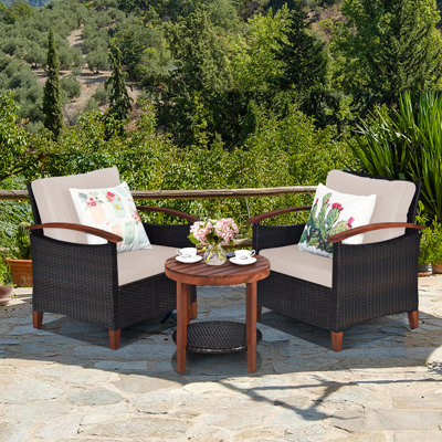 Abbigal 2 - Person Patio Conversation Sets with Cushions