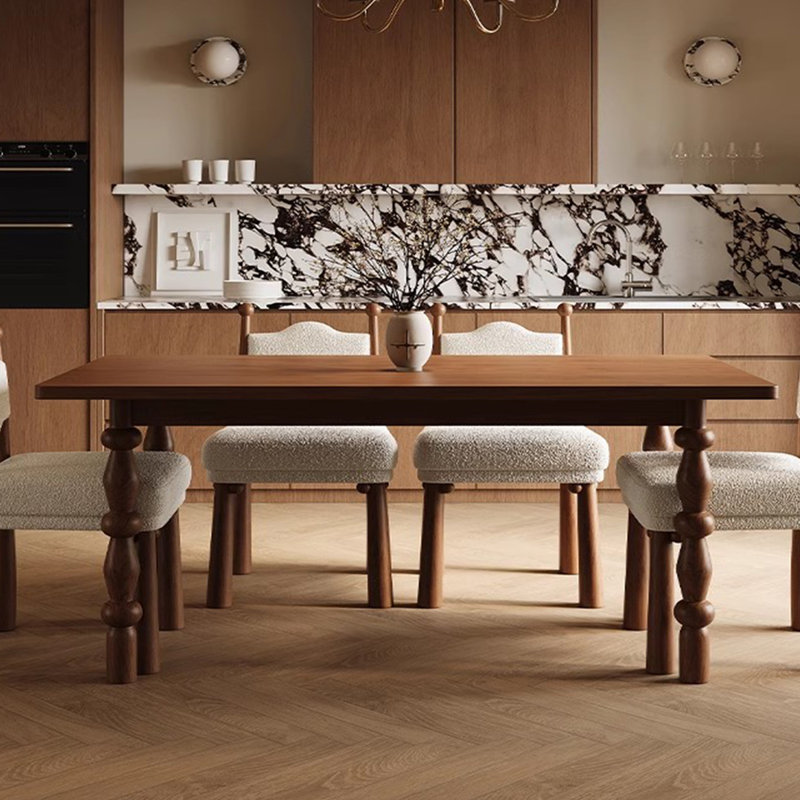 Ash Solid Wood Dining Table, 31.5" W x 78.74" L