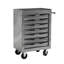 Armoire à outils en métal à 7 tiroirs avec roulettes verrouillables et glissières à roulement à billes pour atelier garage