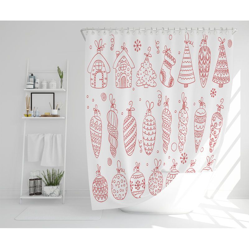 Cook Polyester Shower Curtain Set