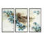Fleurs bleues - ensemble de 3 reproductions d'art encadrées sur toile florales-1863375493-1863375492