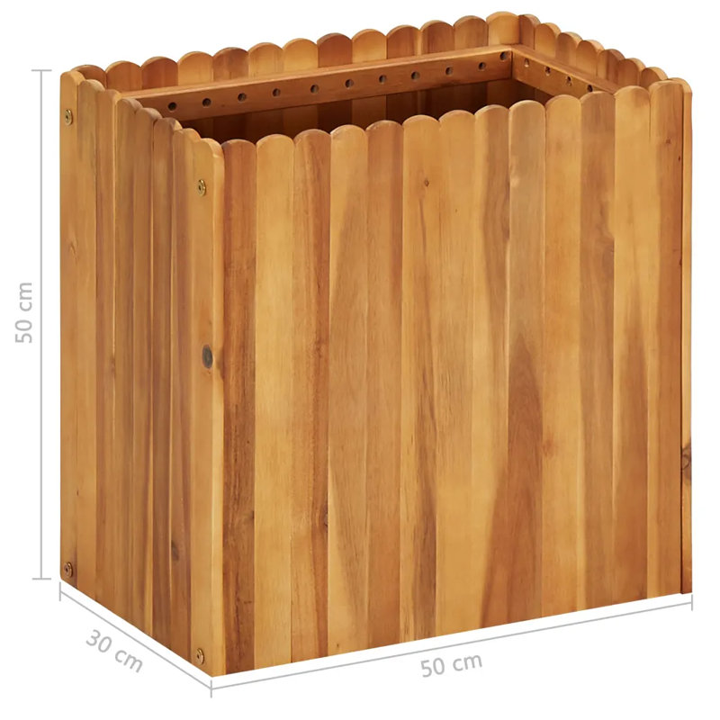 Benton Wood Planter Box, 50cm H x 50cm W x 30cm D