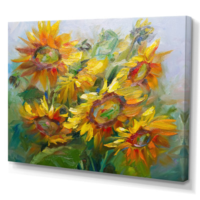 Tournesol jaune - reproduction sur toile