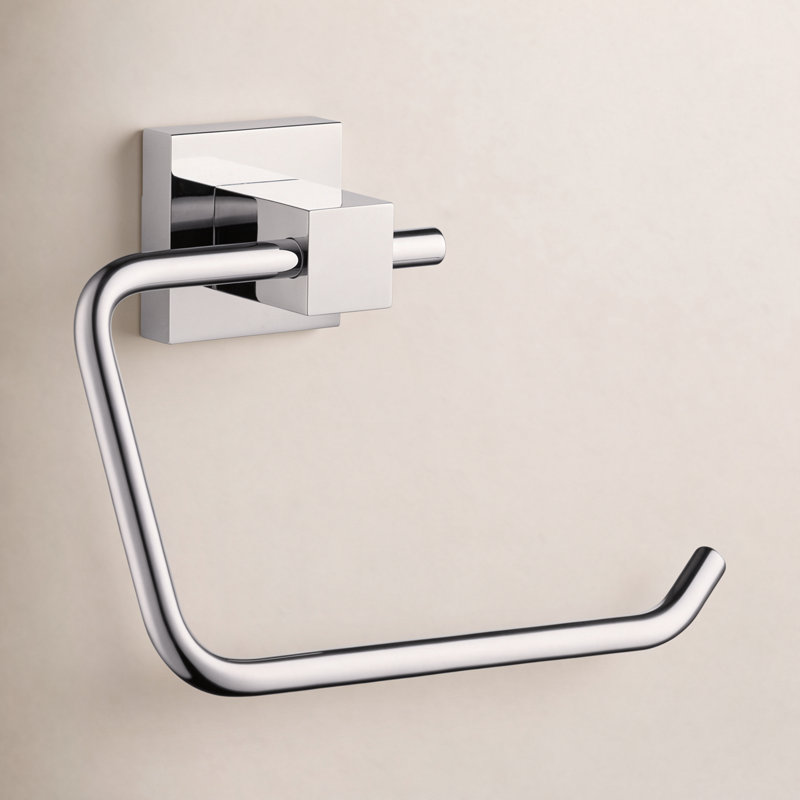Porte-papier hygiénique mural Cube, Chrome