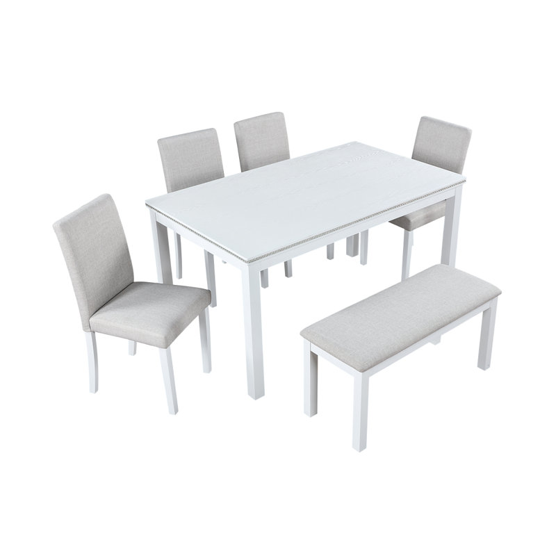 Table de salle à manger en bois rectangulaire avec banc, table de cuisine avec petit banc, table de salle à manger pour personne
