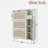 Bohemia Style Shoe Cabinet With 3 Rattan Flip Drawers, 3 Square Shelves And 1 Storage Drawer And Key Hooks-175164029