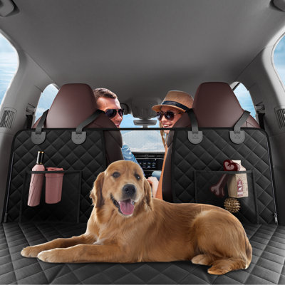 Housse de siège de chien 52 po x 24,8 po pour siège arrière imperméable 600D pour voitures