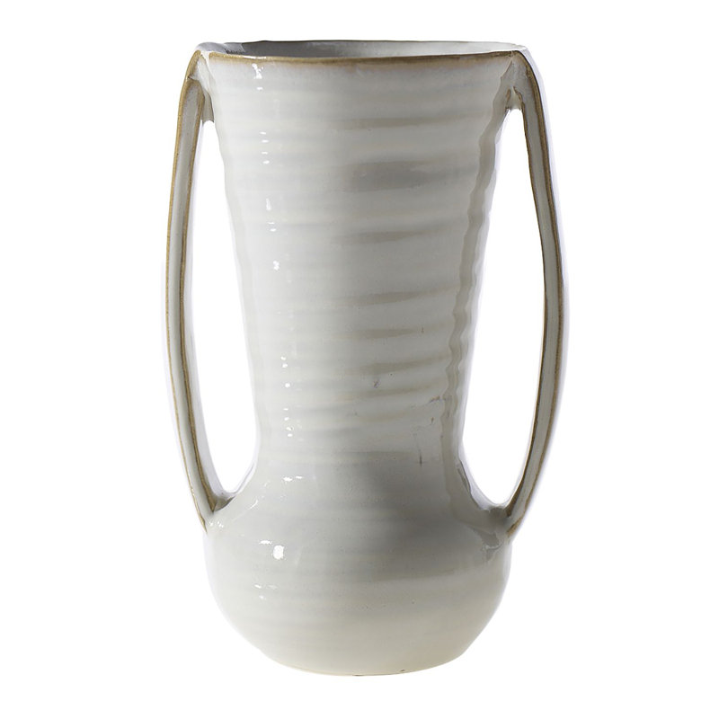  Vase de table en céramique fabriqué à la main, H 7,75 po x l 5,25 po x P 4,25 po