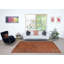Tapis style bohémien fait à la main 6 x 10 pi. Tapis moderne de couleur orange