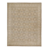 Hand Knotted Silk Area Rug in Brown
