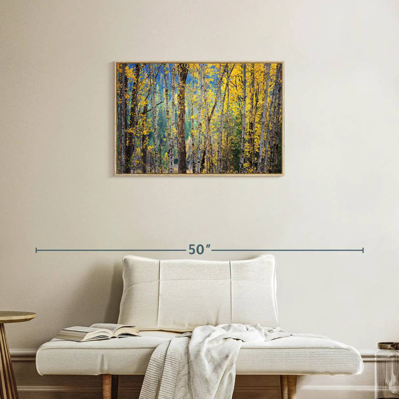 Kootenay Fall II, Cadre flottant en bois naturel, 31 po x 21 po