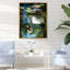 «Swans Refuge In Tropical Lake I», reproduction d'art sur toile-97171795-97171804