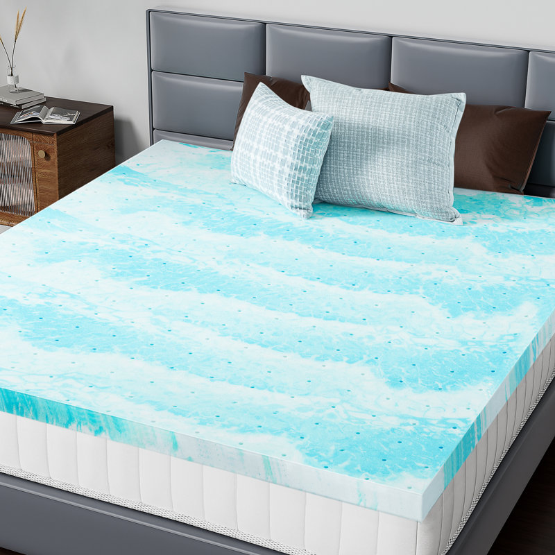  2/3 Inch Cooling Gel Memory Foam Mattress Topper for Back Pain Relief,3 Inches,Twin, Twin 37.50 x 74.00 x 3.00 inch