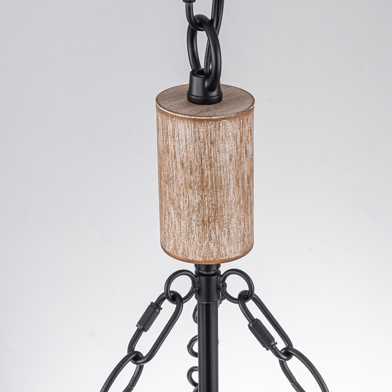 5-light Industrial Farmhouse Drum Caged Chandelier