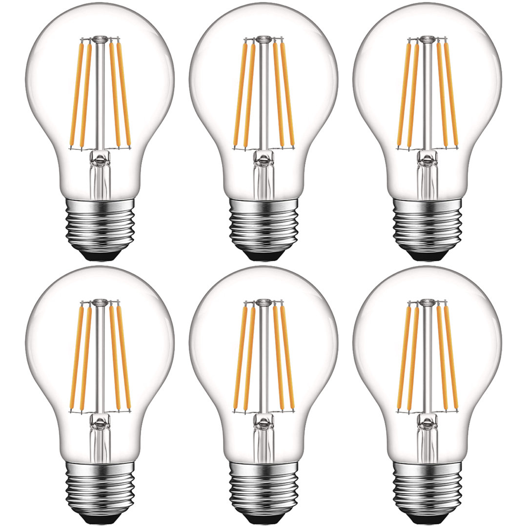8 Watt (60 Watt Equivalent), Edison A19 LED, Dimmable Light Bulb, E26/Medium (Standard) Base Luxrite