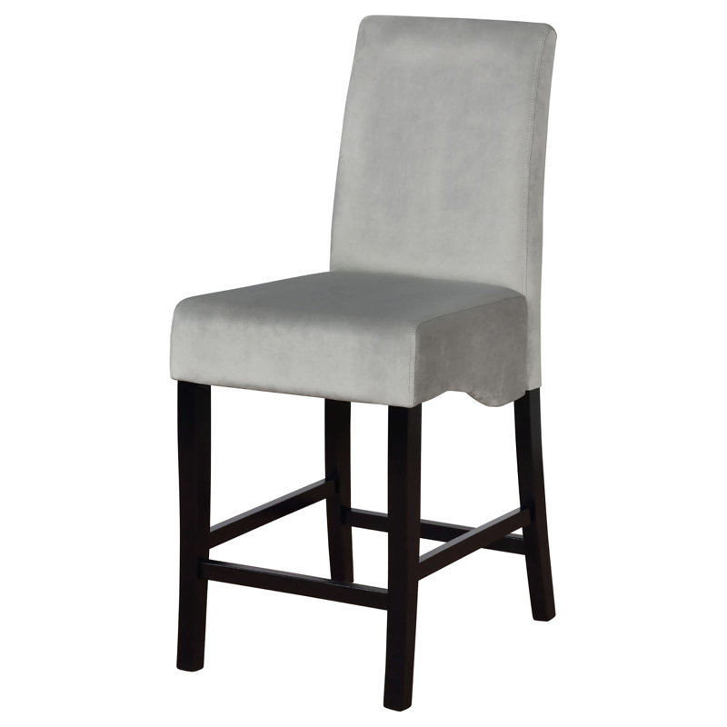 Tabourets de comptoir rembourrés gris foncé à dossier évasé de 2 po, rembourrage confortable, convient aux sièges de cuisine et de bar modernes, rehausse le style des comptoirs de bar
