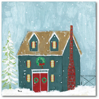 « Prêt pour Noël »-reproduction d’art sur toile tendue