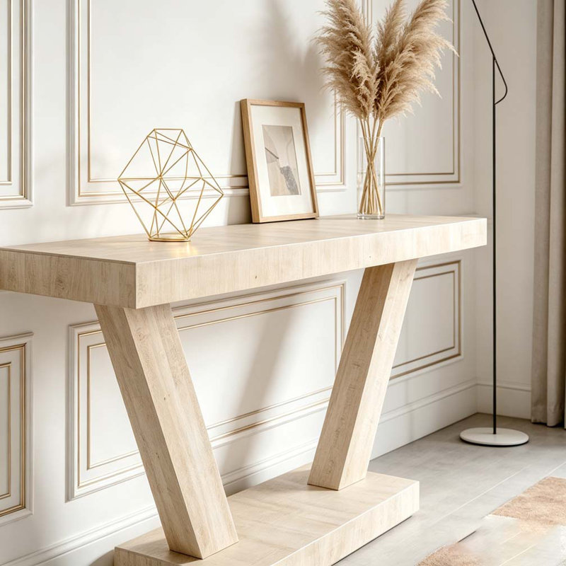 Console 60 pouces, Naturel antique