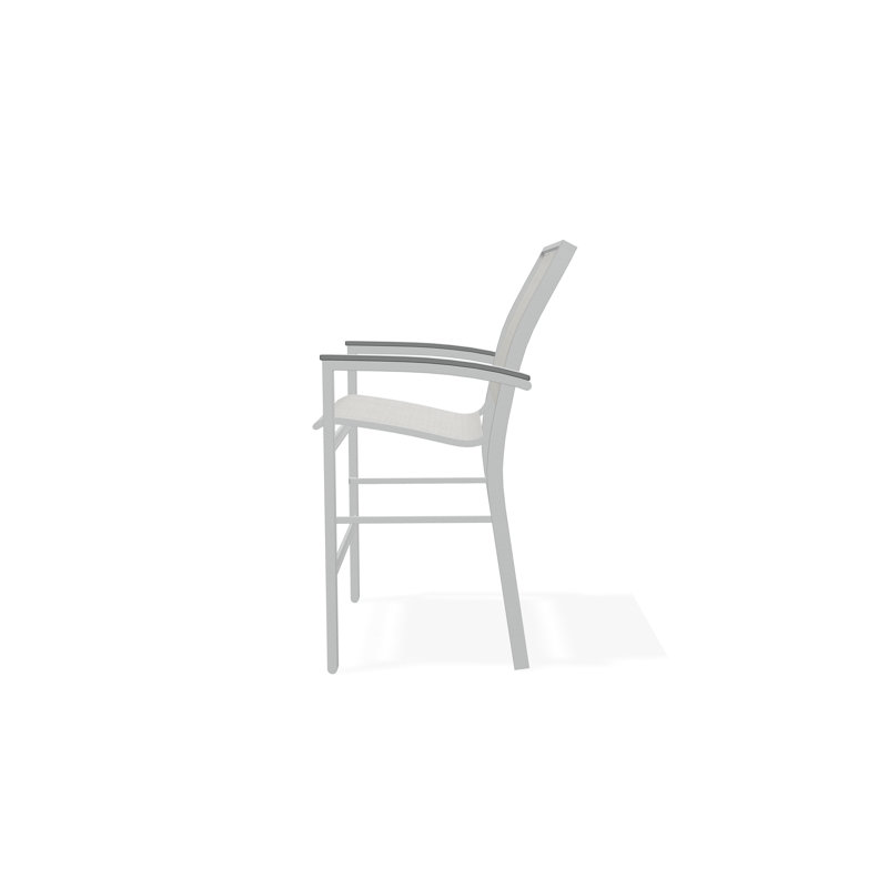 Chaise de café empilable en aluminium Bazza, Graphite, Fumée