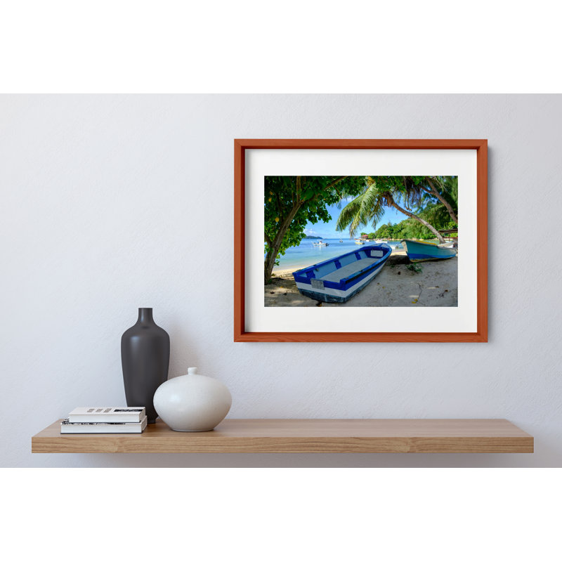 Gone Fishing Print by Joseph Regan, 22" H x 26" W x 0.75" D, Cherry