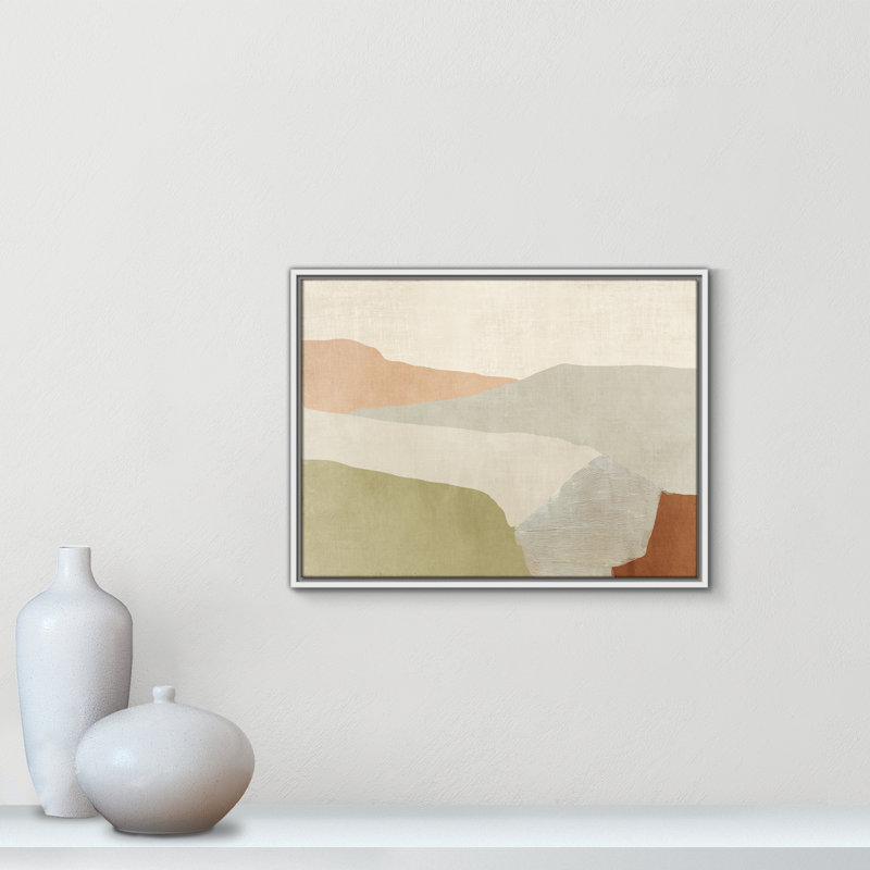Elspeth Pastel Views - Floater Frame Painting on Canvas, 19.5" H x 25.5" W, Black