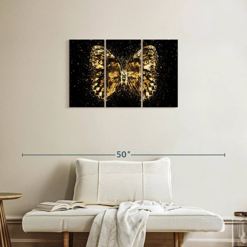 Le papillon doré II, H 20 po x l 33 po