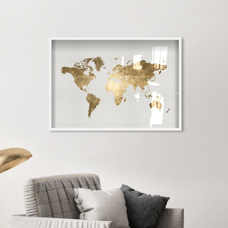 Mapamundi Tiago Handmade Print, 25.5" H x 37.5" W