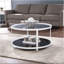 Table basse Vimmerly avec plateau en verre avec structure durable et design élégant, parfaite pour les espaces de vie modernes et contemporains.