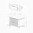 Laura silver bedside cabinet