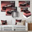 Visionary Bugatti Design en noir et magenta V - voiture murale exotique en métal - MT81899-87836523
