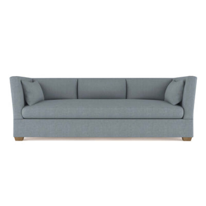 Rivington Flare Square Track-Arm Sofa, 31" H x 96" W x 37" D, Box Weave Linen Haze, Weathered