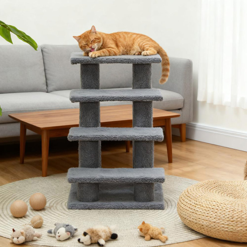 Escalier à griffer à plusieurs niveaux pour chat, pour salon, chambre à coucher
