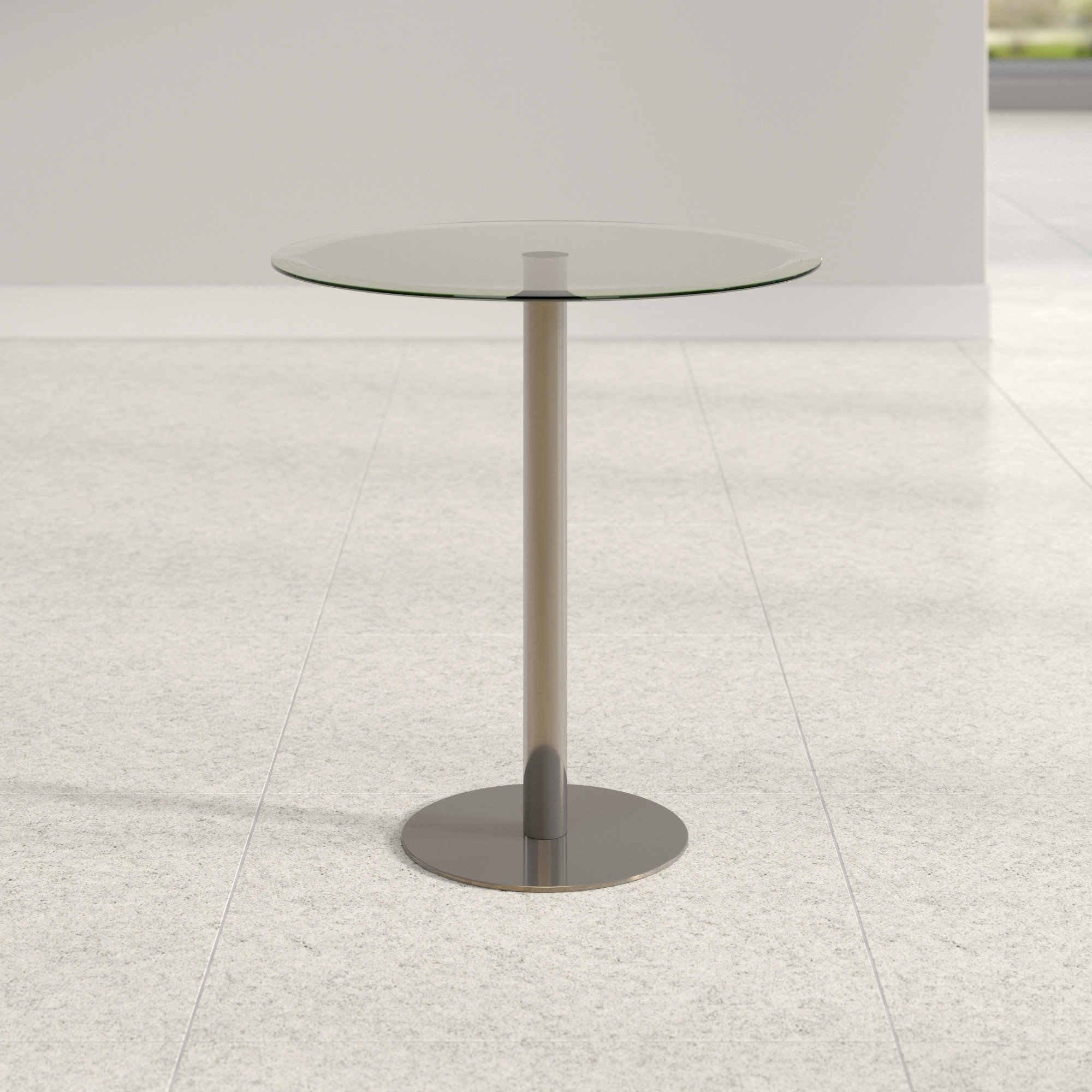 Wrought Studio Toughkenamon Round Glass Breakroom Table & Reviews Wayfair