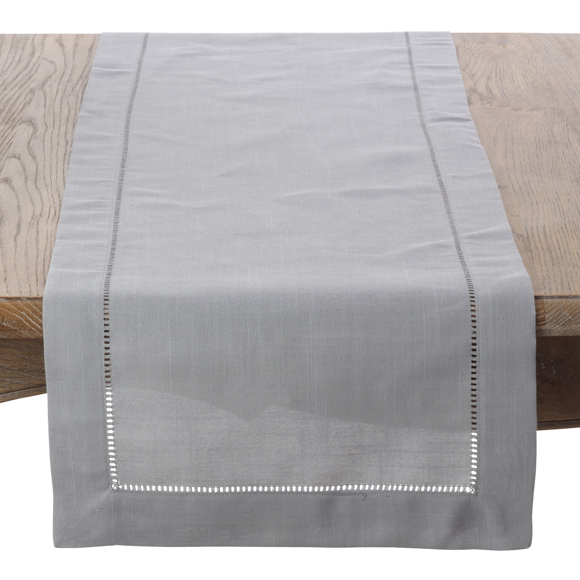 Emmeline Table Runnner, 98" L x 16" W, Gray