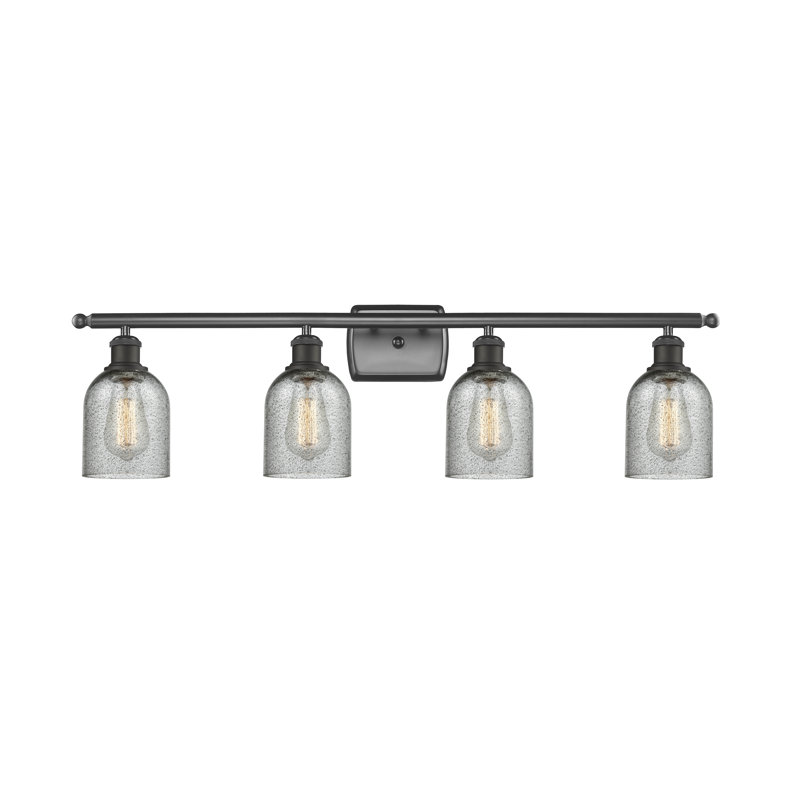 Éclairage de salle de bain à intensité variable 4 lumières Vella, Ampoule DEL 6 watts Vinage, Anthracite, Bronze huilé