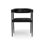 Preston Top Grain Leather Dining Chair In Jet Black