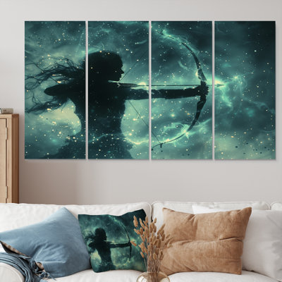 Sagittarius Archer Astrology Cosmic Journey - Astronomy Sagittarius Wall Art Print Set